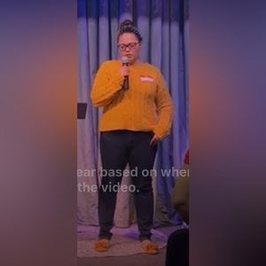 LOVE TREE Golden Yellow Chenille Polyester Sweater Cable Knit ➡️20” ⬇️23”